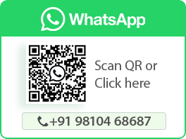 WhatsApp | Scan QR or Click here | +91 98104 68687